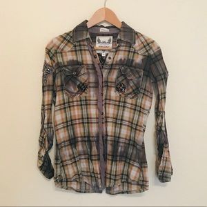 ROAR plaid button down
